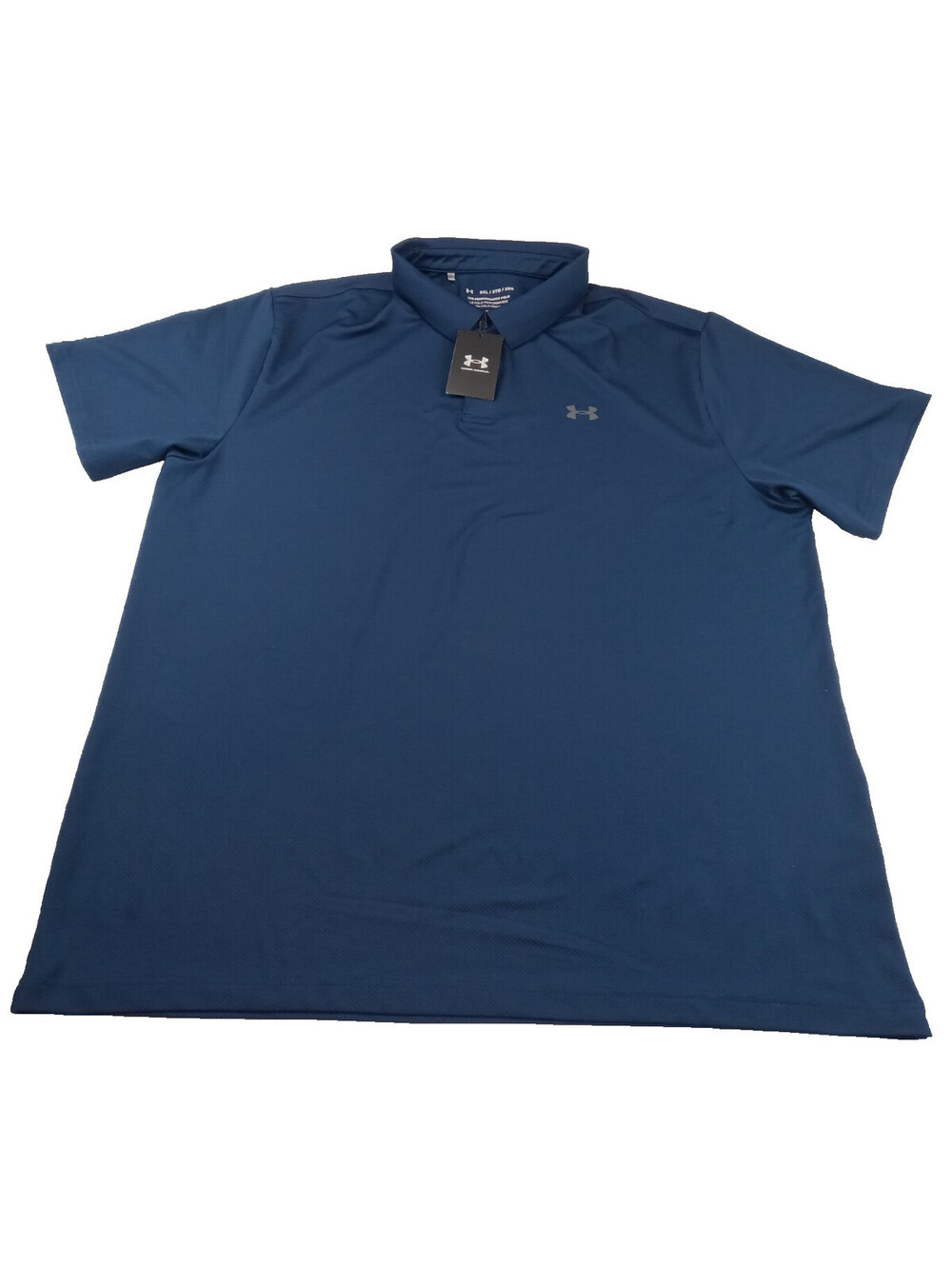 Under Armour Polo Shirt Mens 3XL Blue Performance Golf Short Sleeve UA Logo 3X